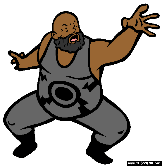 The Plague Pro Wrestler Online Coloring Page