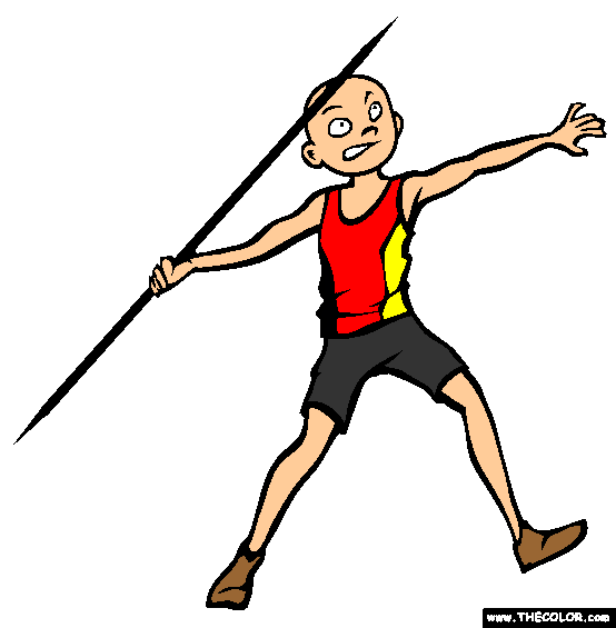 Javelin Throwing Coloring Page