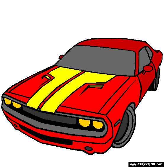 Dodge Challenger Coloring Page