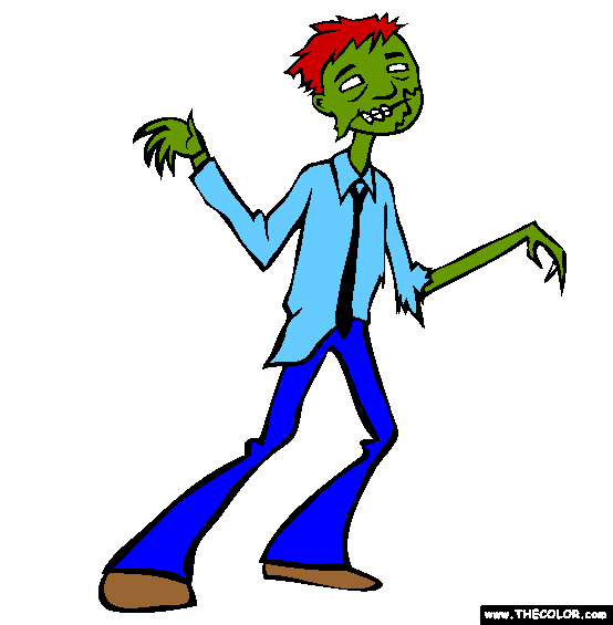 Zombie Coloring Page