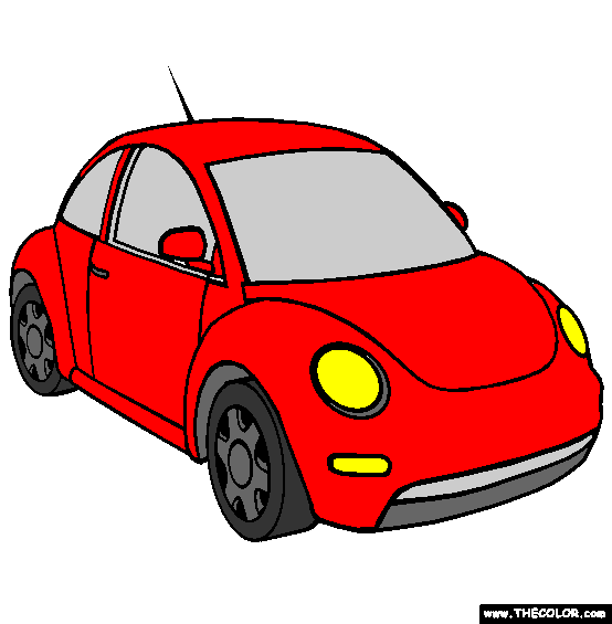 Volkswagen Beetle Coloring Page