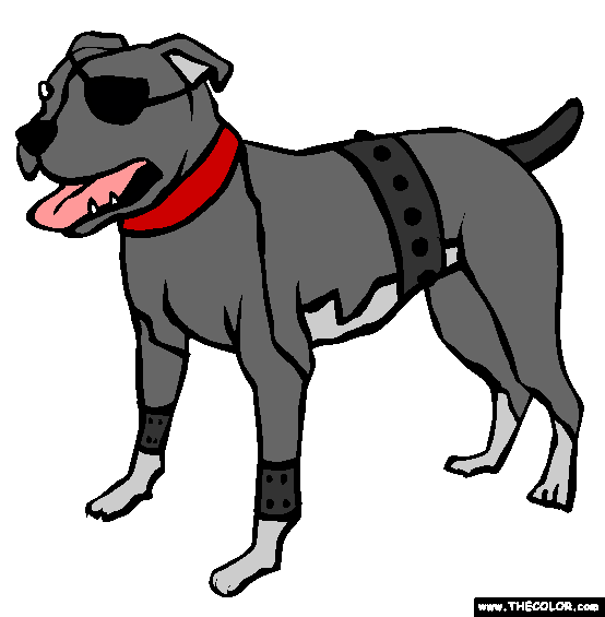 American Pit Bull Terrier Coloring Page