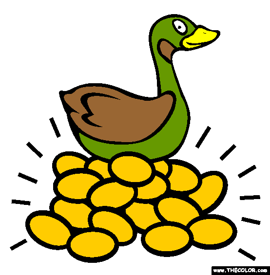 The Goose With Golden Eggs Coloring Page