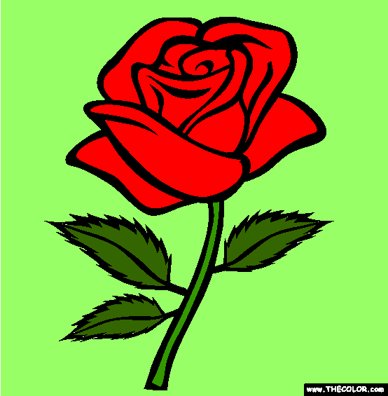 Rose Coloring Page