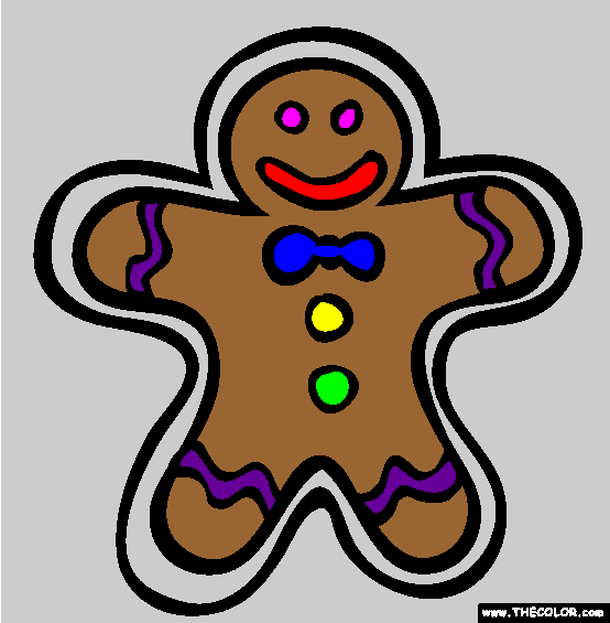 Gingerbread Man Coloring Page