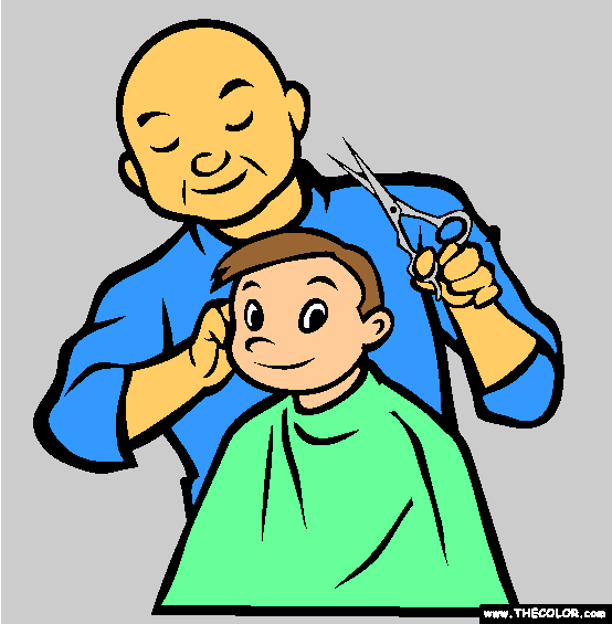 Barber Coloring Page