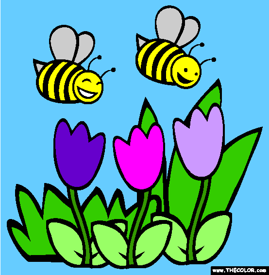 Bees Coloring Page