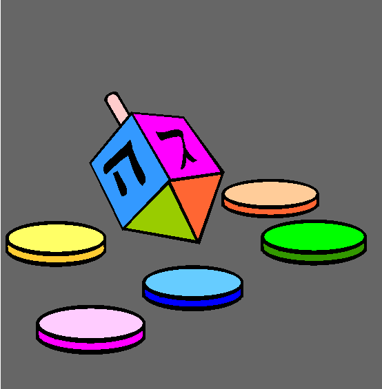 Dreidel Coloring Page