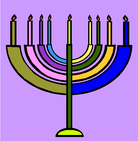 Menorah Online Coloring Page