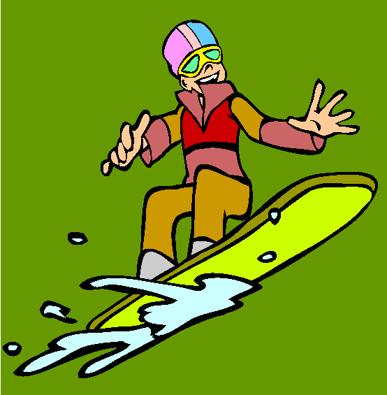 Snowboarding1 Coloring Page