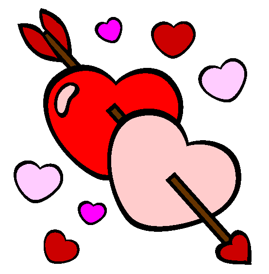 Arrow Hearts Valentines Day Online Coloring Page