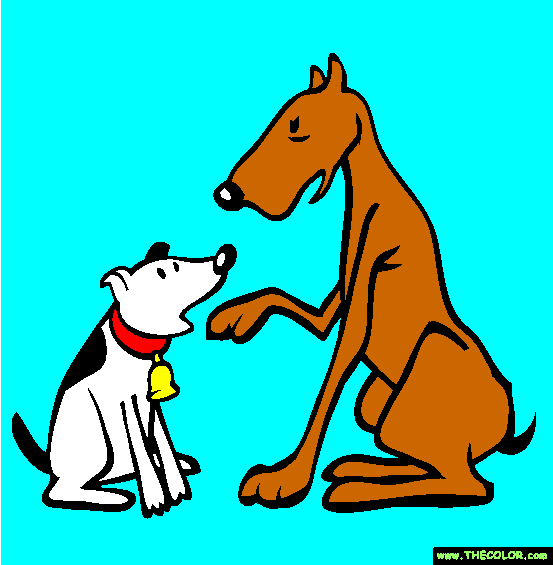 The Mischievous Dog Coloring Page