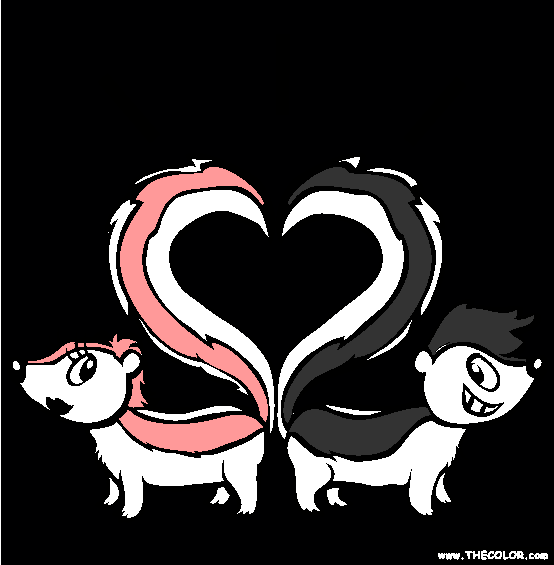 Skunks Coloring Page