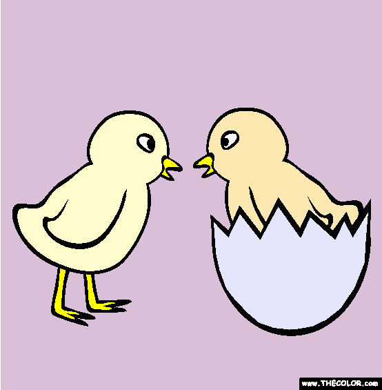 Chicks Coloring Page