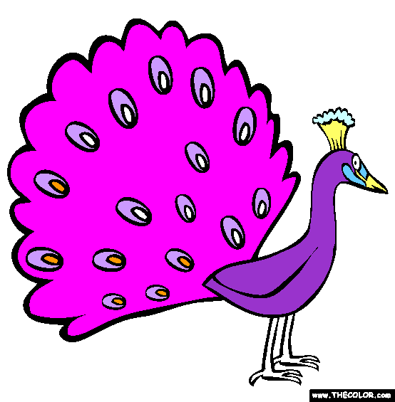 Peacock Coloring Page