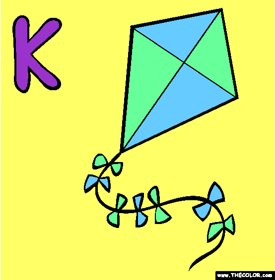 K Coloring Page