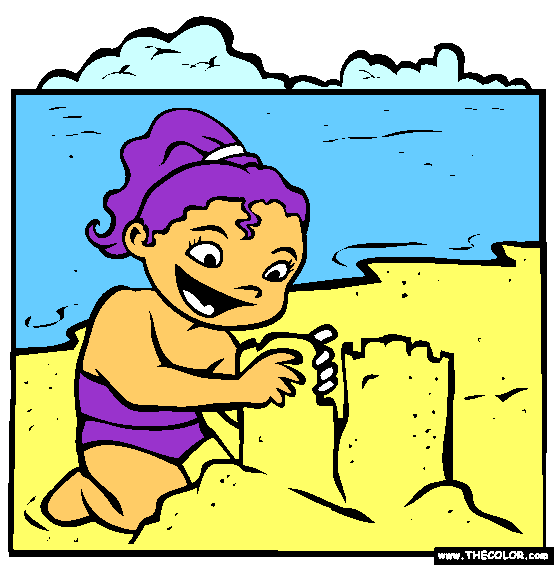 Sandcastle Coloring Page