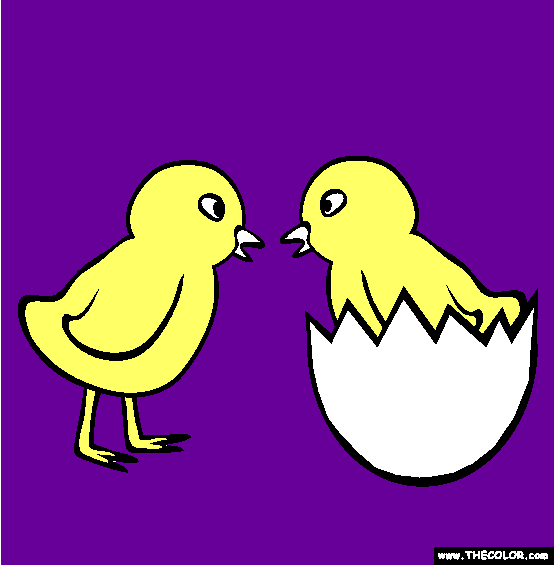 Chicks Coloring Page