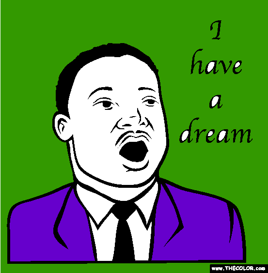 Martin Luther King I Have a Dream Coloring Page