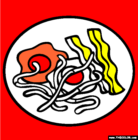 Eggs Bacon And Worms Coloring Page