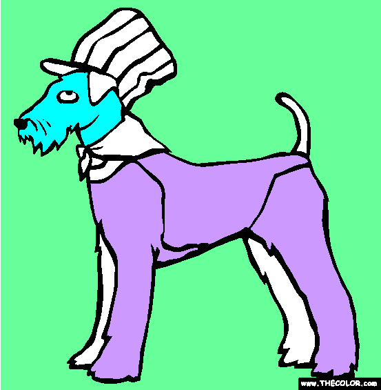 Airedale Terrier dog Coloring Page