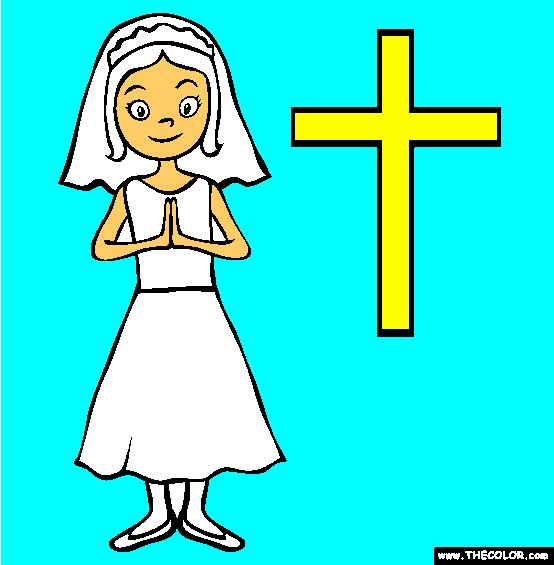 First Communion Coloring Page