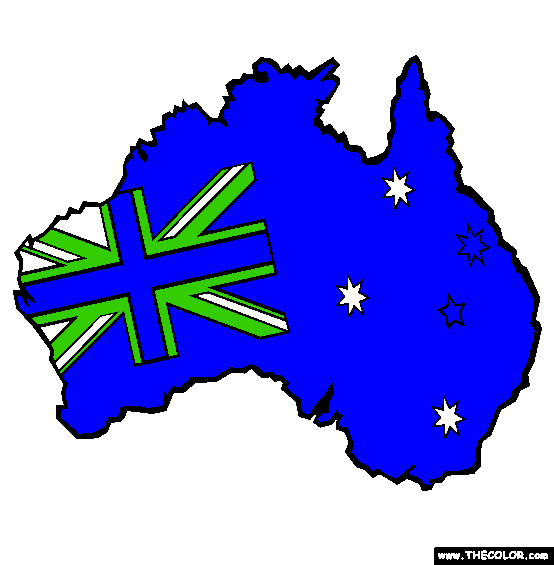 Australian Map Coloring Page