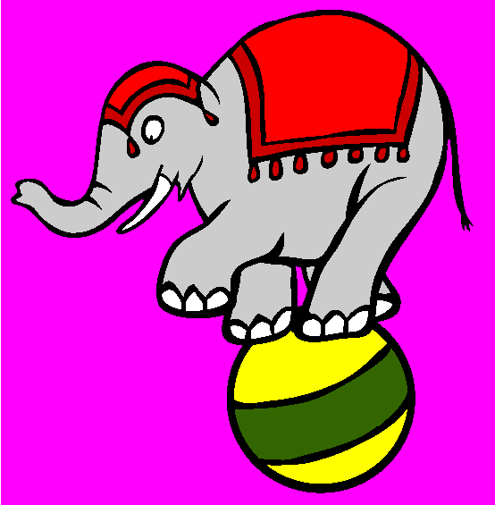 Circus Elephant Coloring Page