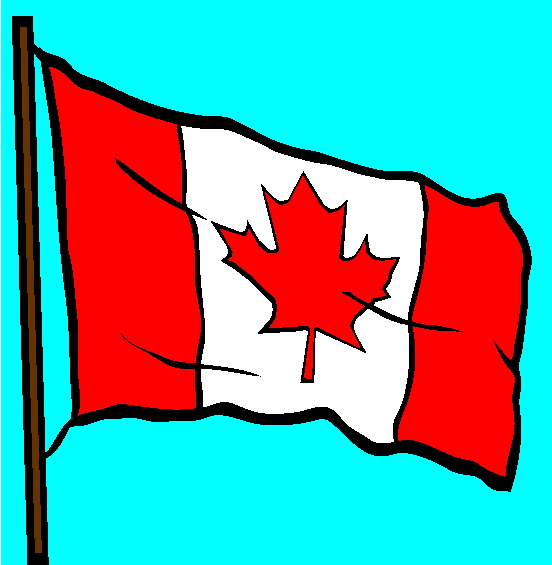 Canadian Flag Coloring Page