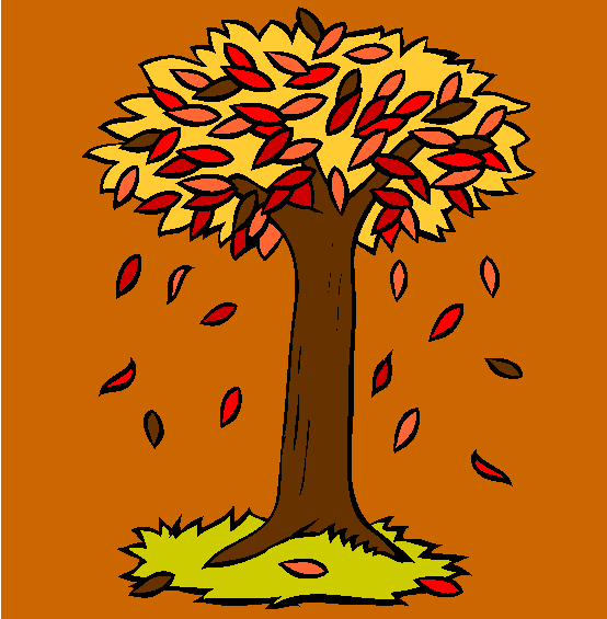 Falling Leaves Coloring Page