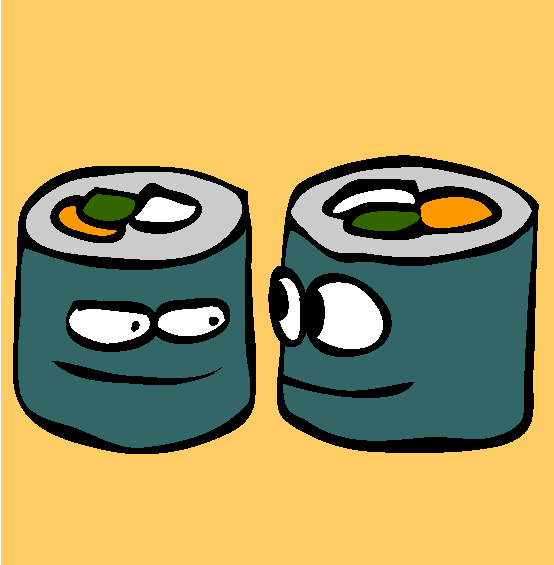 Sushi Rolls Coloring Page