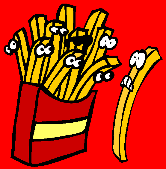 French Fries Coloring Page