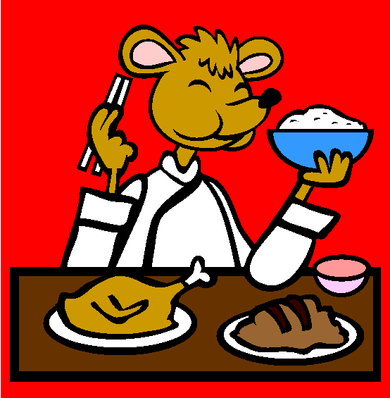 Chinese Rat Chef Coloring Page