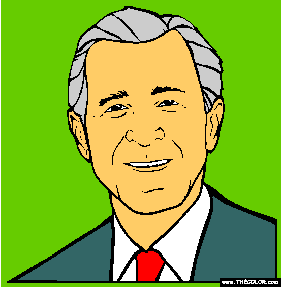 George W Bush Coloring Page