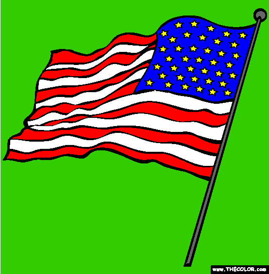 Waving Flag Coloring Page