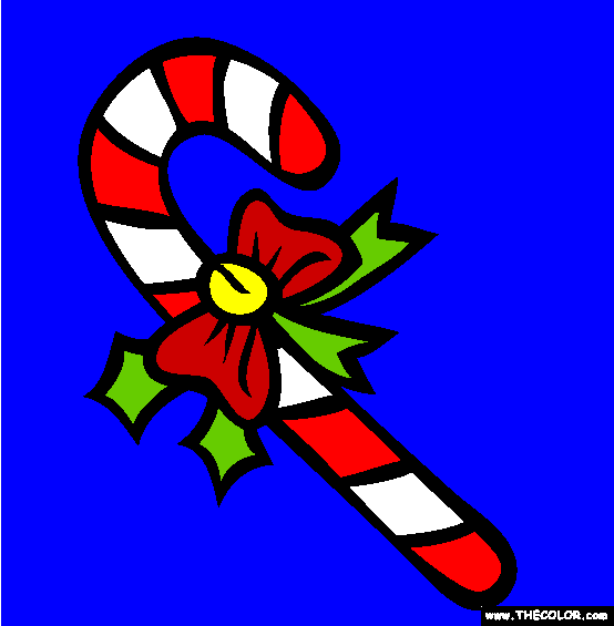 Candy Cane Coloring Page