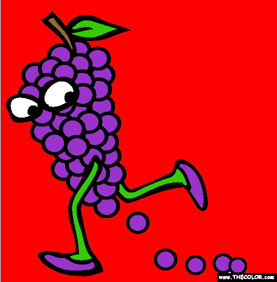 Grapes Coloring Page