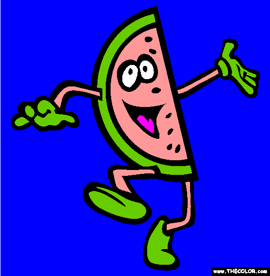 Watermelon Coloring Page