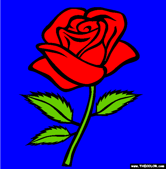Rose Coloring Page