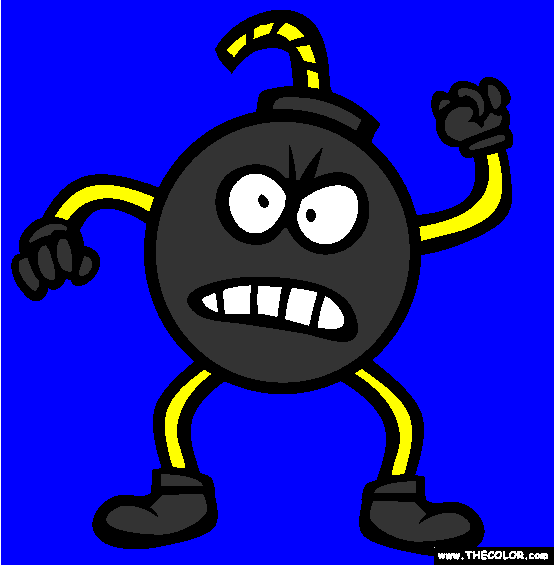 Halloween Bomb Costume Online Coloring Page