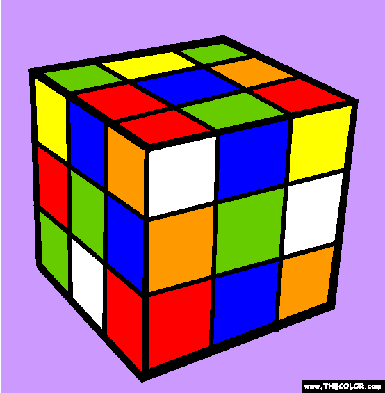 Rubiks Cube Coloring Page