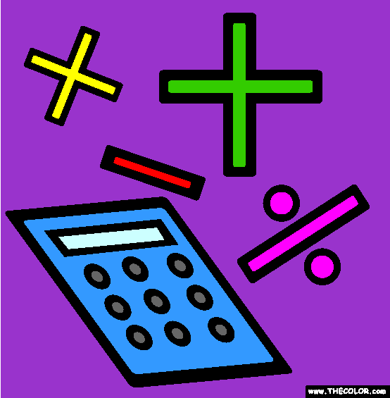 The Calculator Coloring Page