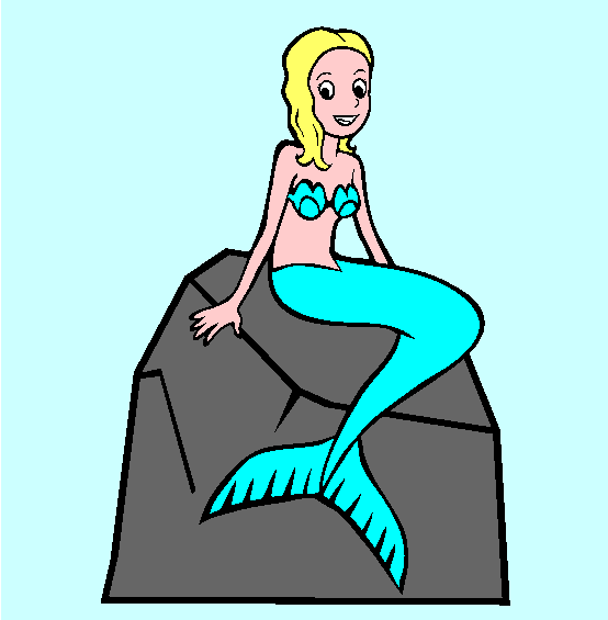 Mermaid Girl Coloring Page