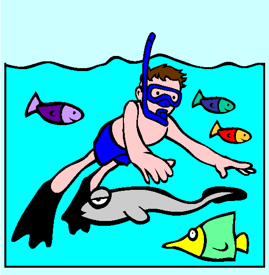 Snorkeling Coloring Page