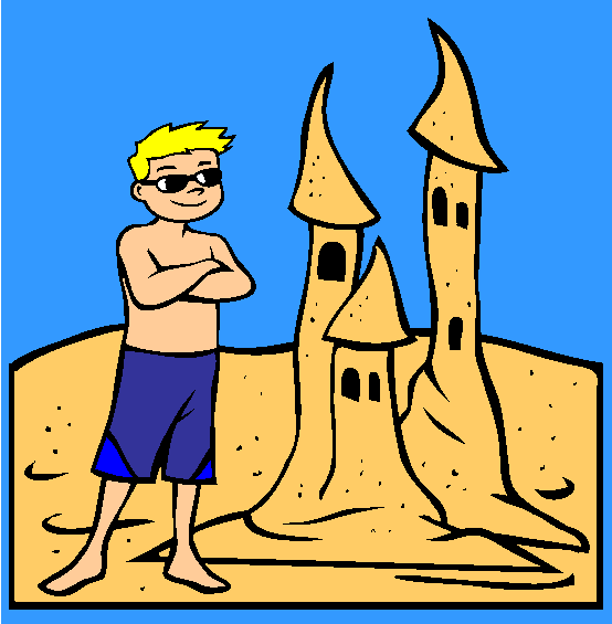 Sand Castle Coloring Page