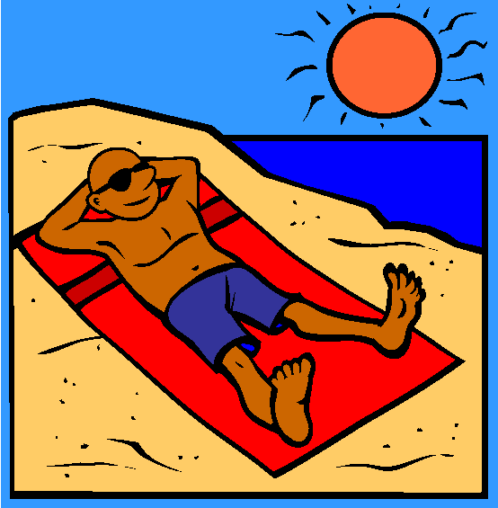 Sunbathing Coloring Page