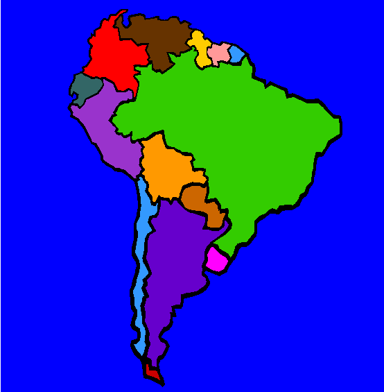 South America Coloring Page