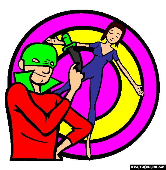 Knife Throwing Coloring Page