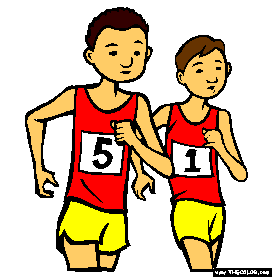 Race Walking Coloring Page