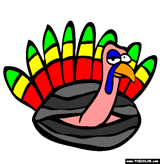 Turkey Clam Coloring Page